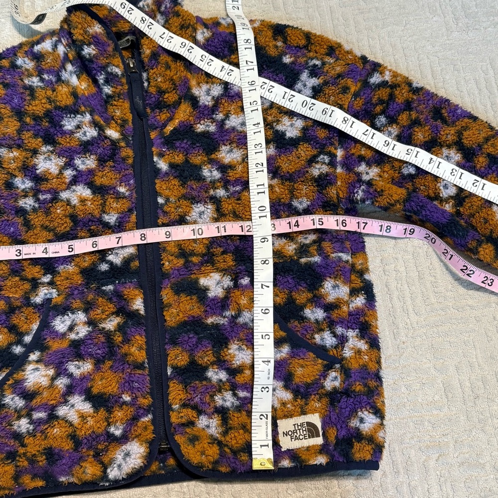 The North Face Fleece Jacket - Multicolor Floral kids medium 10/12 - Picture 5 of 5